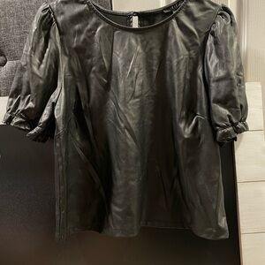 Iris Black Puff Sleeve Blouse